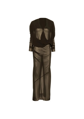 ENTIRE STUDIOS long-sleeves maxi dress - Brown