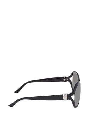 Ferragamo oval full-rim sunglasses - Black