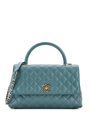 CHANEL Pre-Owned Coco Top Handle Bag Quilted Caviar Small crossbody bag - Green