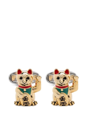 Paul Smith Lucky Cat cufflinks - Gold