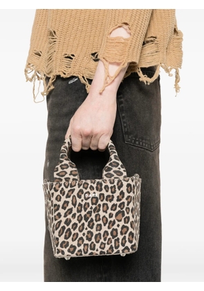 D.A.T.E. Cubo leopard-print tote bag - Neutrals