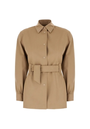 Max Mara belted buttoned jacket - Neutrals