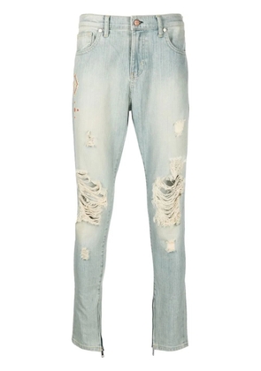 United Rivers embroidered ripped skinny jeans - Blue