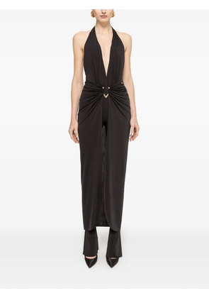 NISSA backless layered jumpsuit - Black