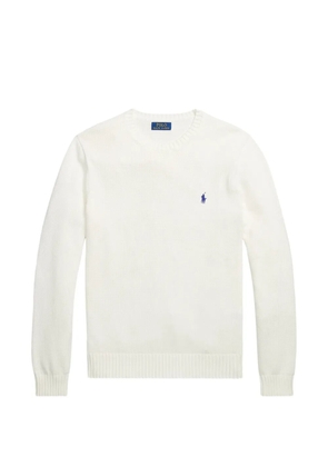Polo Ralph Lauren logo-embroidered crew-neck sweater - Neutrals