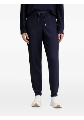 DKNY ribbed-knit track pants - Blue