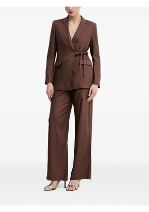 Hoss Intropia tie-belt blazer - Brown