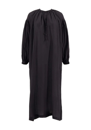 Su Mayunga puff-sleeve maxi dress - Black