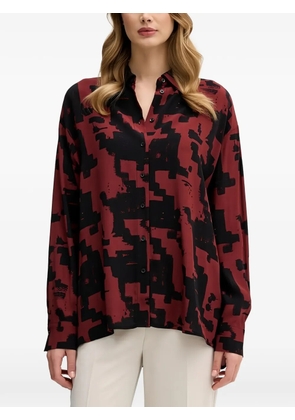 Sisley geometric-pattern shirt - Red