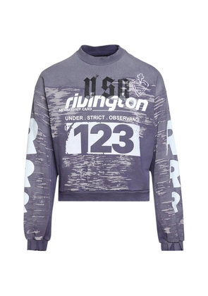 RIVINGTON ROI REBIS Membership Uso graphic-print sweatshirt - Purple