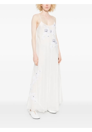 Ermanno Scervino embroidered slip maxi dress - White