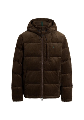 Polo Ralph Lauren hooded corduroy-texture jacket - Brown
