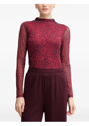 Marc Aurel patterned long-sleeved top - Red