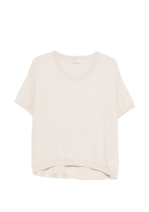 Hemisphere short-sleeve knitted T-shirt - Neutrals