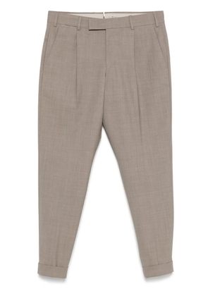 PT Torino pleat-detail trousers - Brown