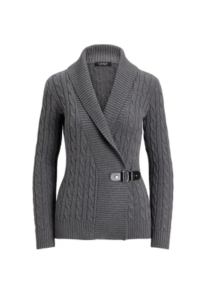 Lauren Ralph Lauren cable-knit buckled cardigan - Grey