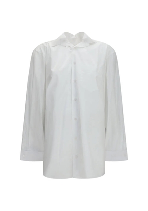 ALAINPAUL elasticated-collar shirt - White