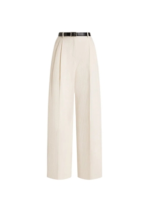 Dolce & Gabbana rustic cotton and linen canvas trousers - Neutrals