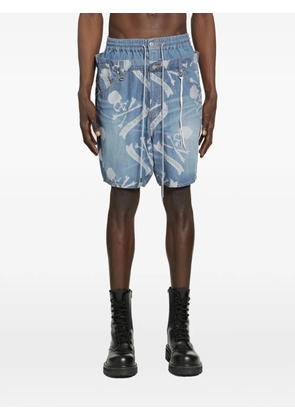 Mastermind World Aloha denim shorts - Blue