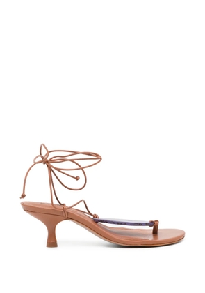 FARM Rio lace up sandals - Brown