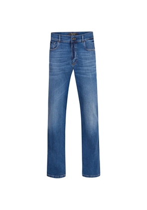 Billionaire embroidered-logo five-pocket jeans - Blue