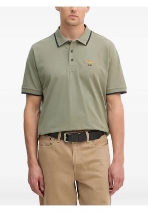 Aeronautica Militare embroidered-logo polo shirt - Green
