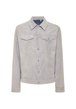 Billionaire buttoned leather jacket - Grey