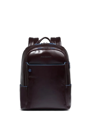PIQUADRO leather laptop backpack - Brown