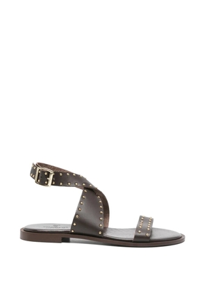 THERA'S studded criss-cross sandals - Brown