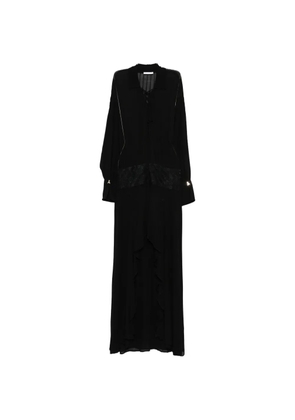 Patrizia Pepe lace-detail asymmetric dress - Black