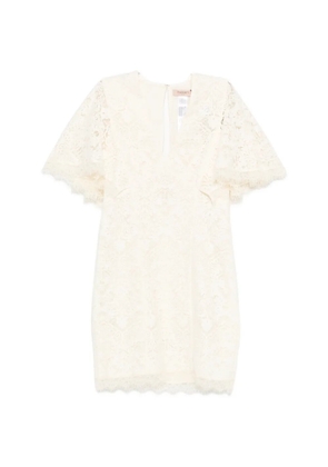 TWINSET V-neck lace mini dress - Neutrals