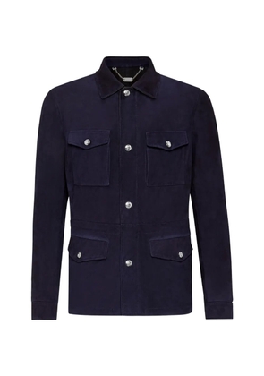 Billionaire button-up suede jacket - Blue