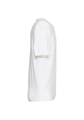 Fedeli Felipe Giza patterned V-neck T-shirt - White