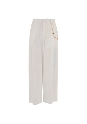 DARKPARK Danielle chain-detail palazzo pants - White