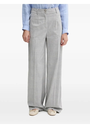 Sisley button-fastening pleated pants - Grey