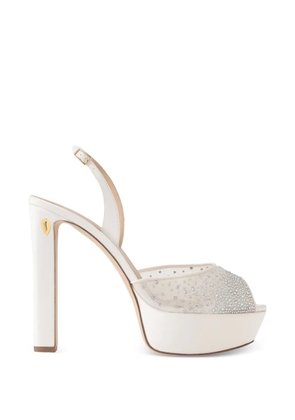 Jennifer Chamandi Antonio crystal-embellished sandals - White