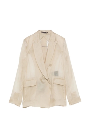 Max Mara Slogan double-breasted blazer - Neutrals
