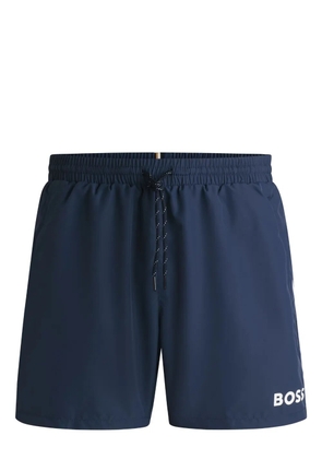 BOSS two-tone logo-print swim shorts - Blue