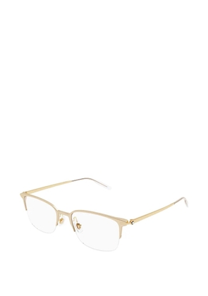Montblanc square-frame half-rim glasses - Gold