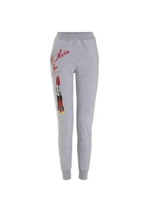 Philipp Plein rocket-graphic jogging trousers - Grey