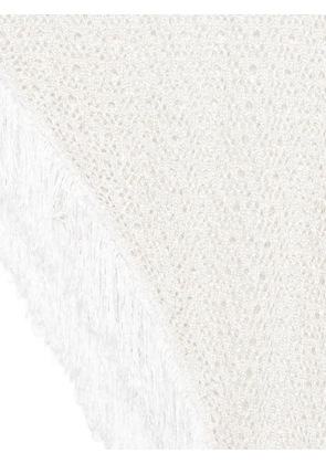 SIMONA CORSELLINI fringe-trimmed scarf - Neutrals