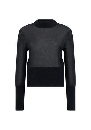 FRAME The Sleek knitted cotton sweater - Black