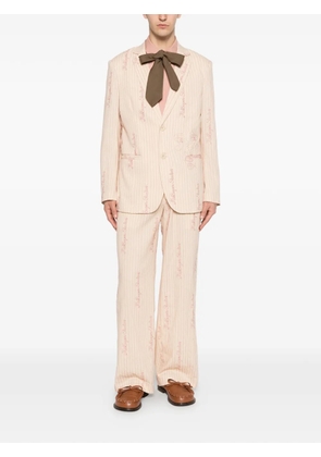 KidSuper pinstripe-embroidered blazer - Neutrals