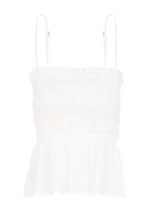 Lenny Niemeyer ruched linen blouse - White