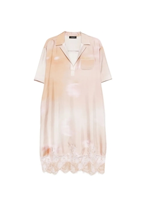 Fabiana Filippi lace-trim chest-pocket midi dress - Neutrals