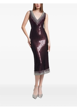 Gemy Maalouf sequined midi dress - Red