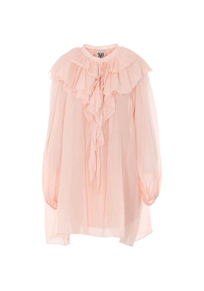 Aniye By Carmen ruffled tie neck mini dress - Pink