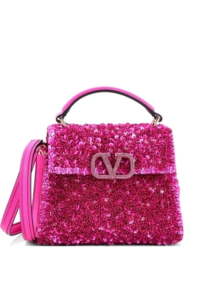 Valentino Garavani Pre-Owned VSling Top Handle Bag Sequins Mini satchel - Pink