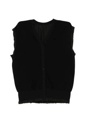 LESS layered knit vest - Black