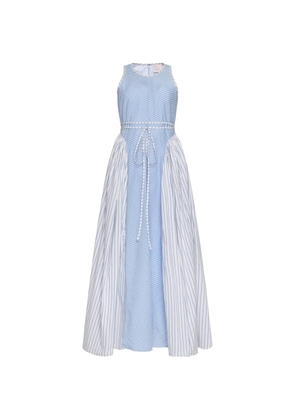 Cinq A Sept Emin striped tie-waist maxi dress - Blue
